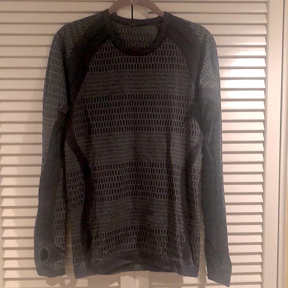 Lululemon About That Base Long Sleeve Black/Slate Size 8